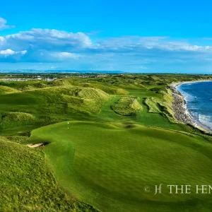The Old Course features holes along the Irish Sea coast.